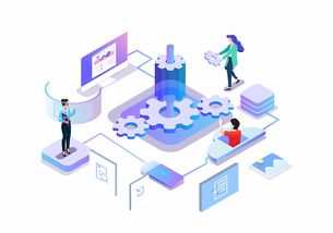 扁平化插圖,插畫,2.5d